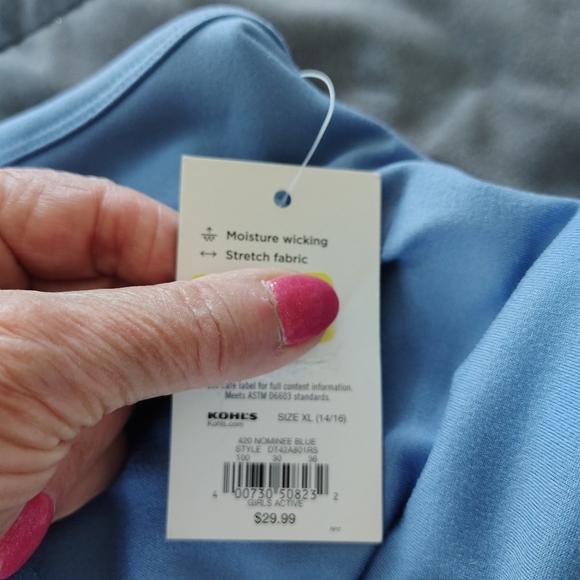 Girls Tek Gear Blue Cinch front Flare Unitard Jumpsuit XL - Picture 6 of 12